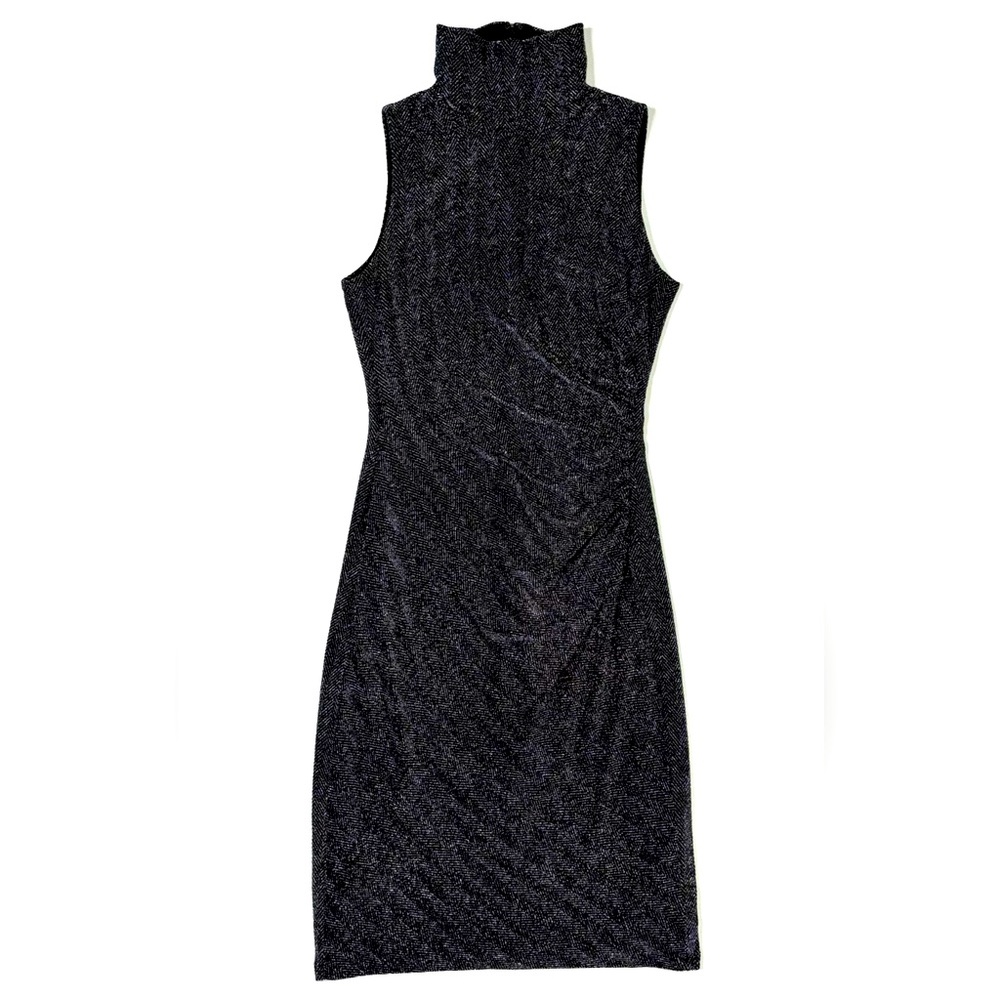 Ralph Lauren Evening Dress Women’s 2 Shimmering Silver Sleeveless Draped - Picture 1 of 9